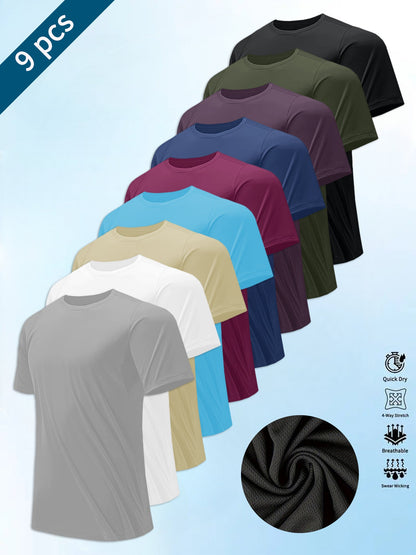Men's Performance T-Shirt - Round Neck Short Sleeve Weekend Style
