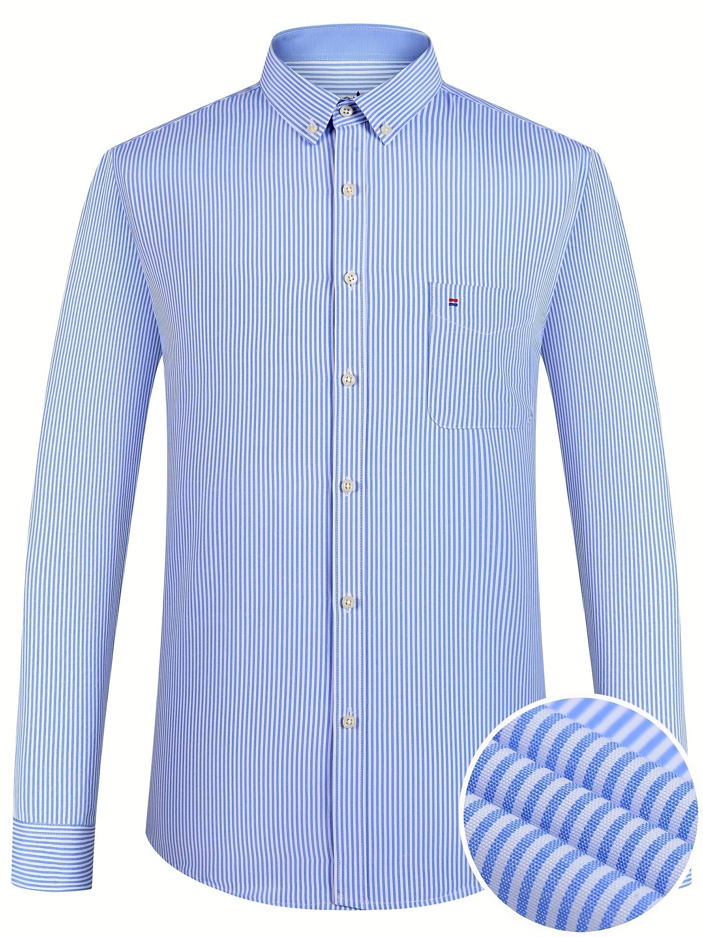 Men's Plaid Long Sleeve Dress Shirt - Easy Care