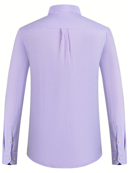 Men's Plaid Long Sleeve Dress Shirt - Easy Care