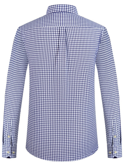 Men's Plaid Long Sleeve Dress Shirt - Easy Care