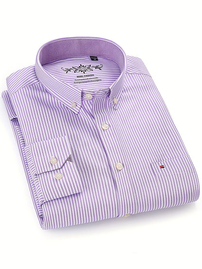 Men's Plaid Long Sleeve Dress Shirt - Easy Care