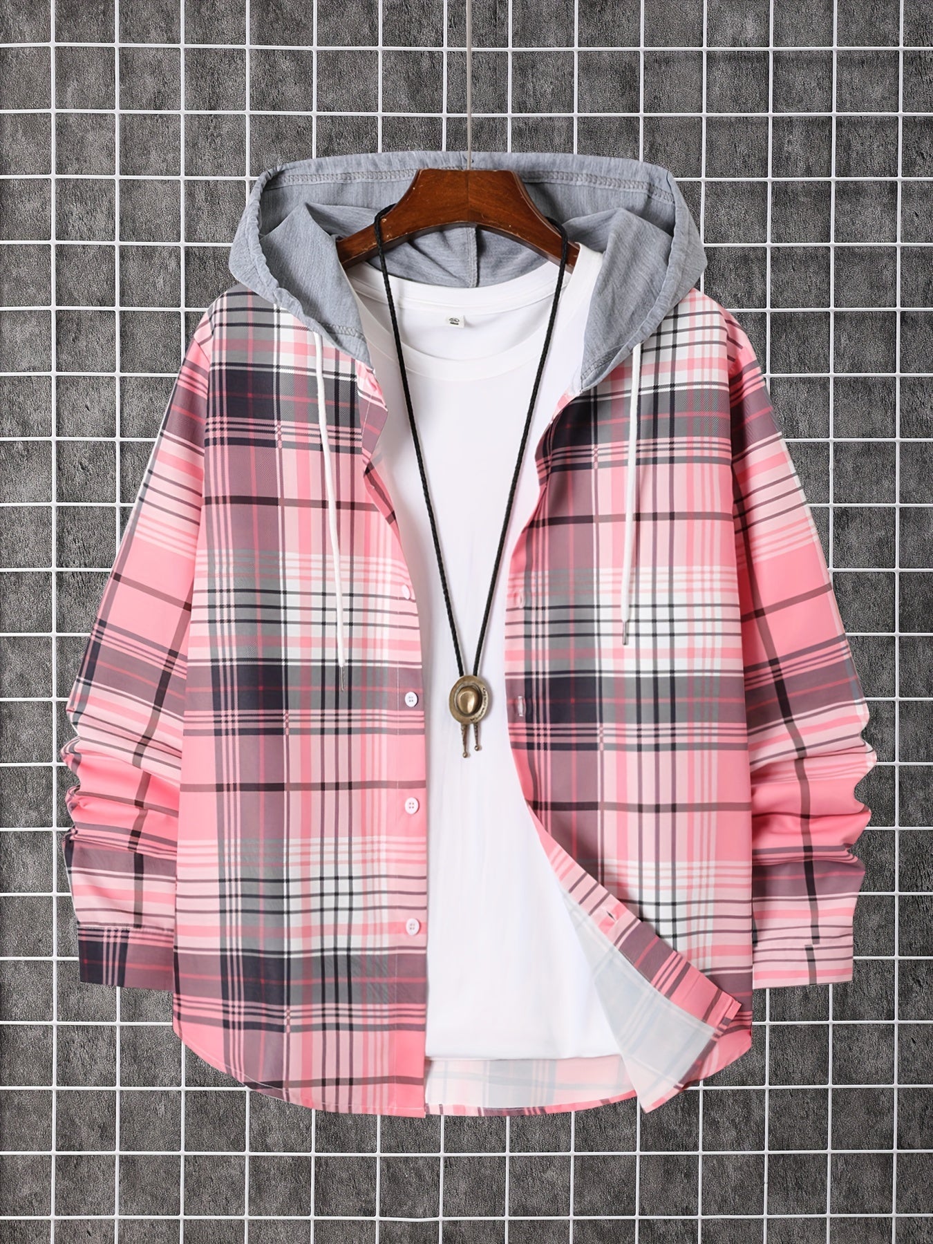 Men's Pink Long-Sleeve Shirt - product view 5