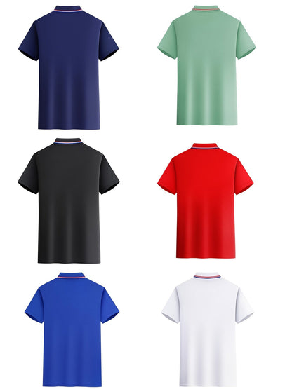 Men's Polo Shirt Set – 5 Pack Contrast Collar Golf Style