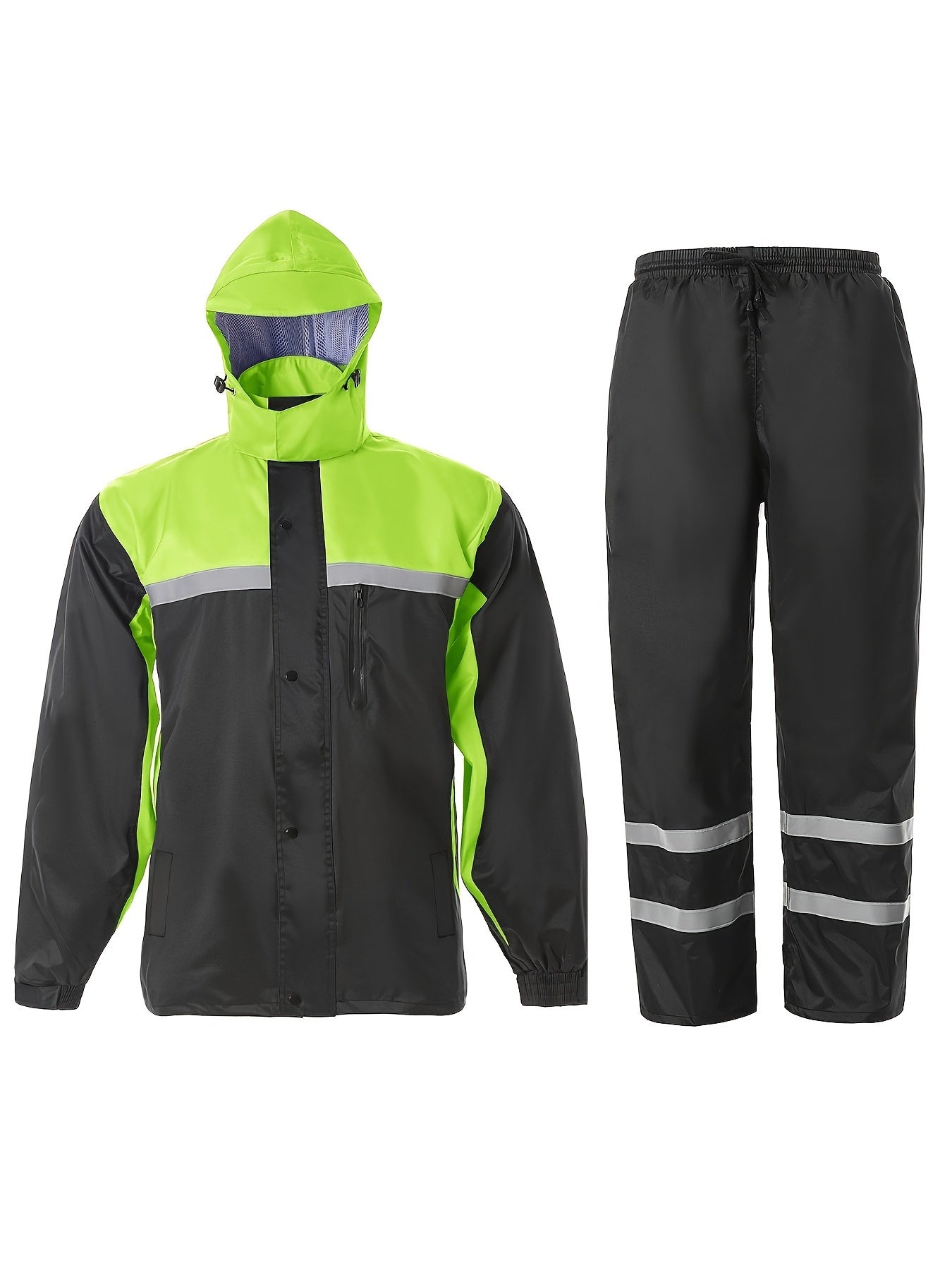 Men's Rain Jacket and Pants Set - Coordinated Everyday Style detail image - detail view 11
