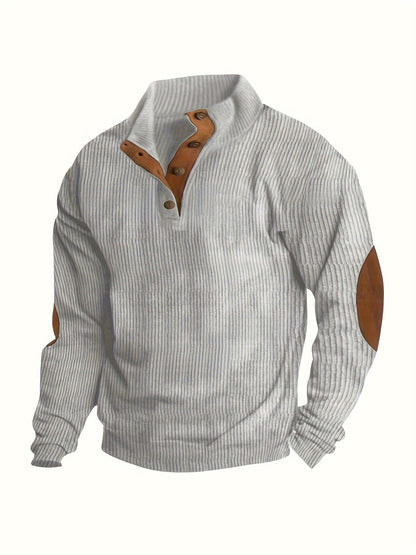 Men's Relaxed Corduroy Button-Front Hoodie
