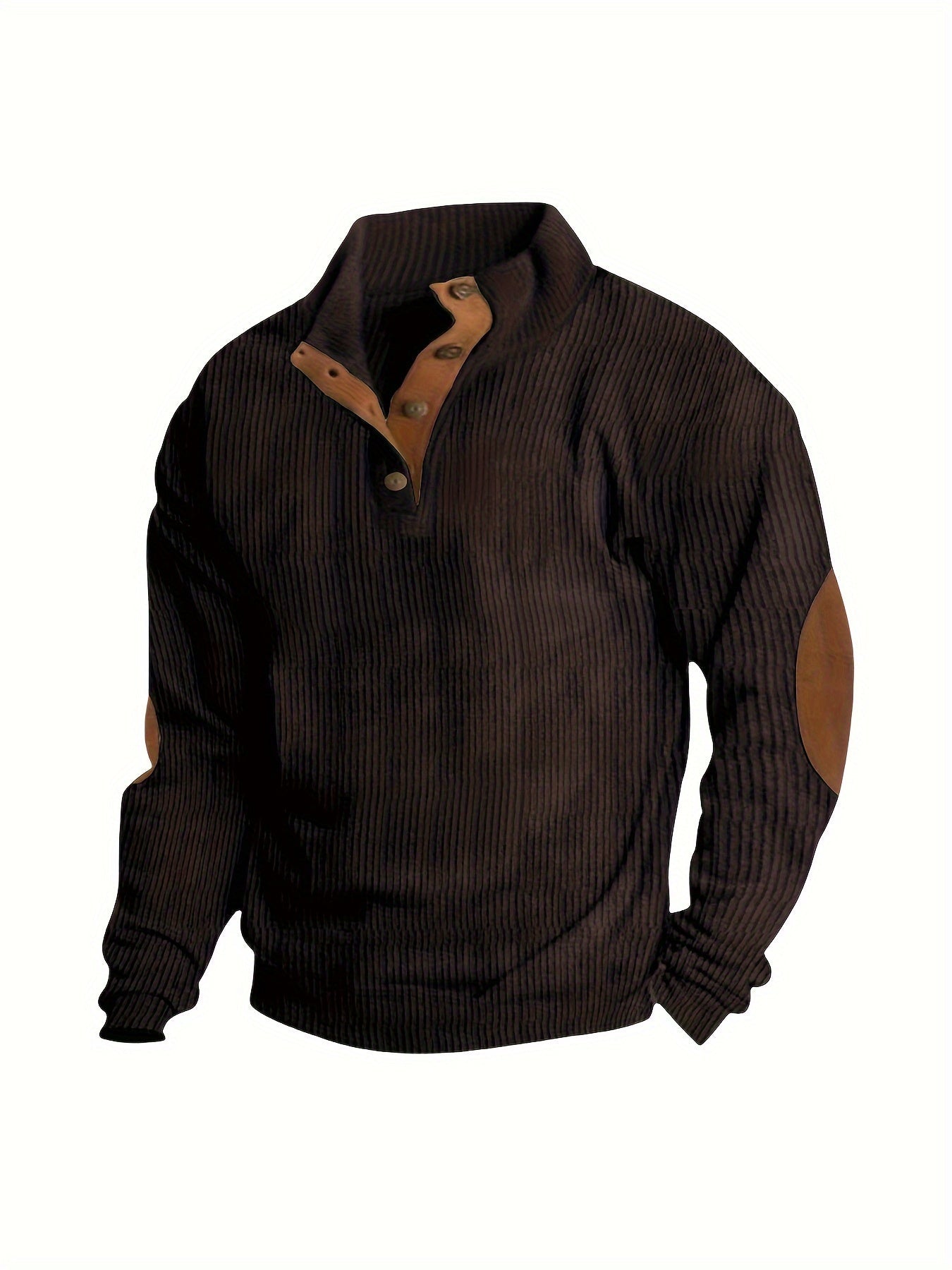 Men's Relaxed Corduroy Button-Front Hoodie