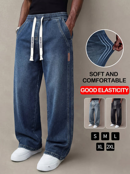 Men's Polished White Blue Jeans - product view 27
