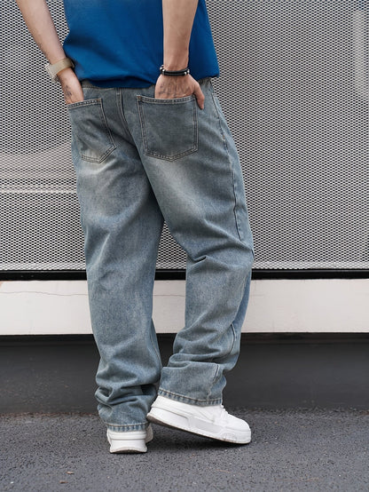 Men's Relaxed Fit Jeans - Vintage Wash Clean Finish