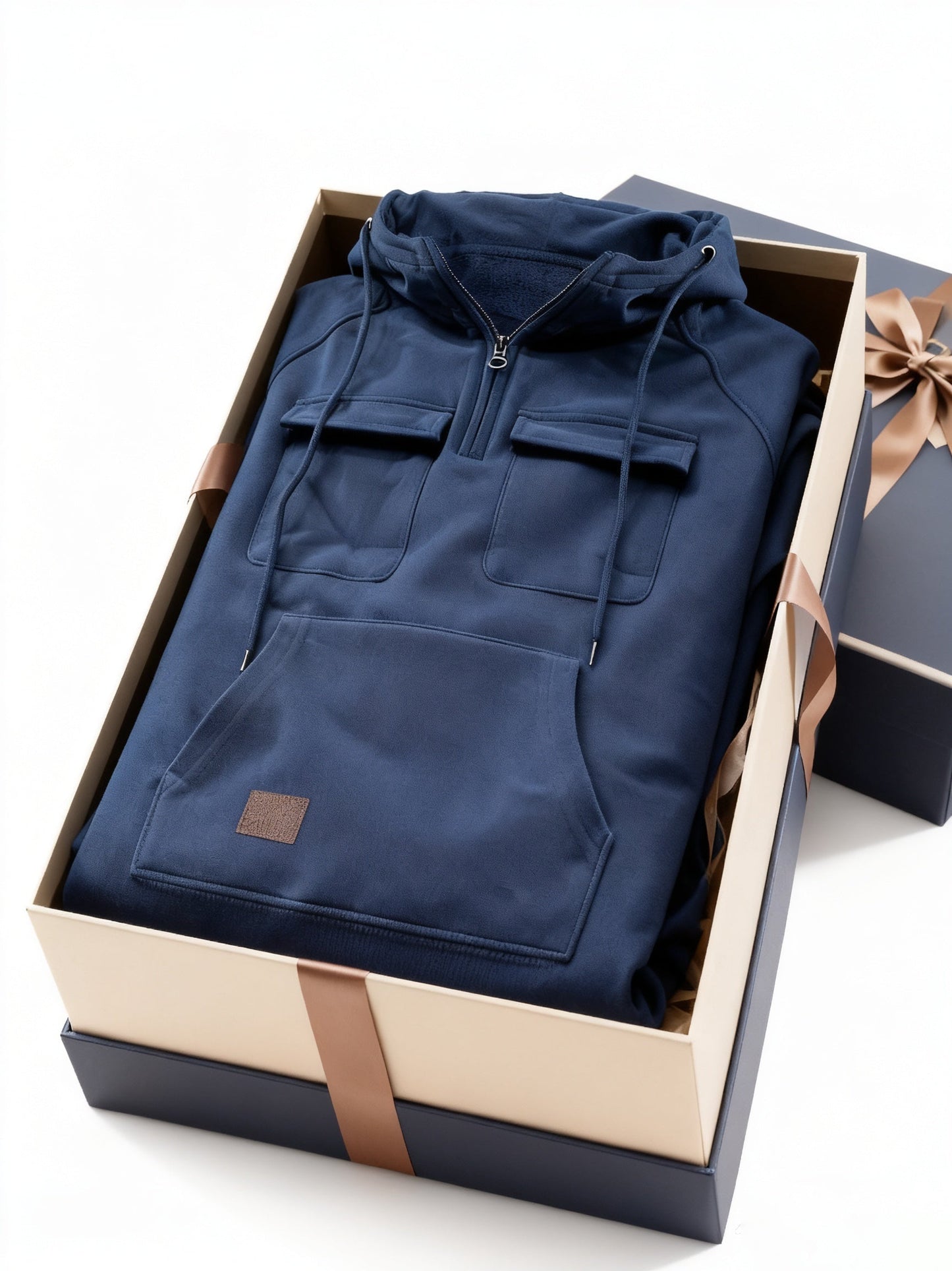 Men's Black Polyester Hoodie - product view 10