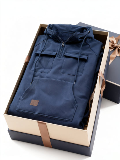 Men's Black Polyester Hoodie - product view 10