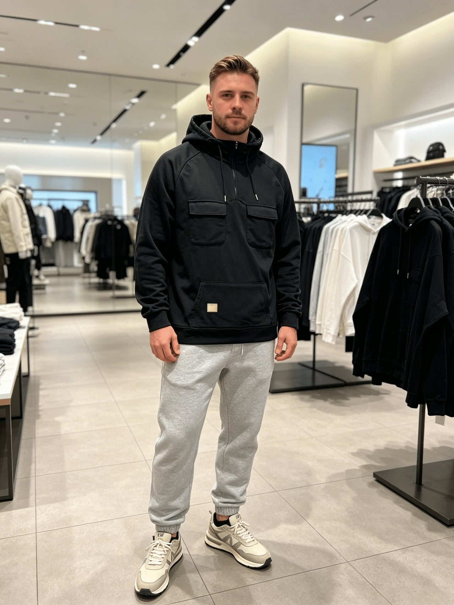 Men's Relaxed Zip-Up Hoodie