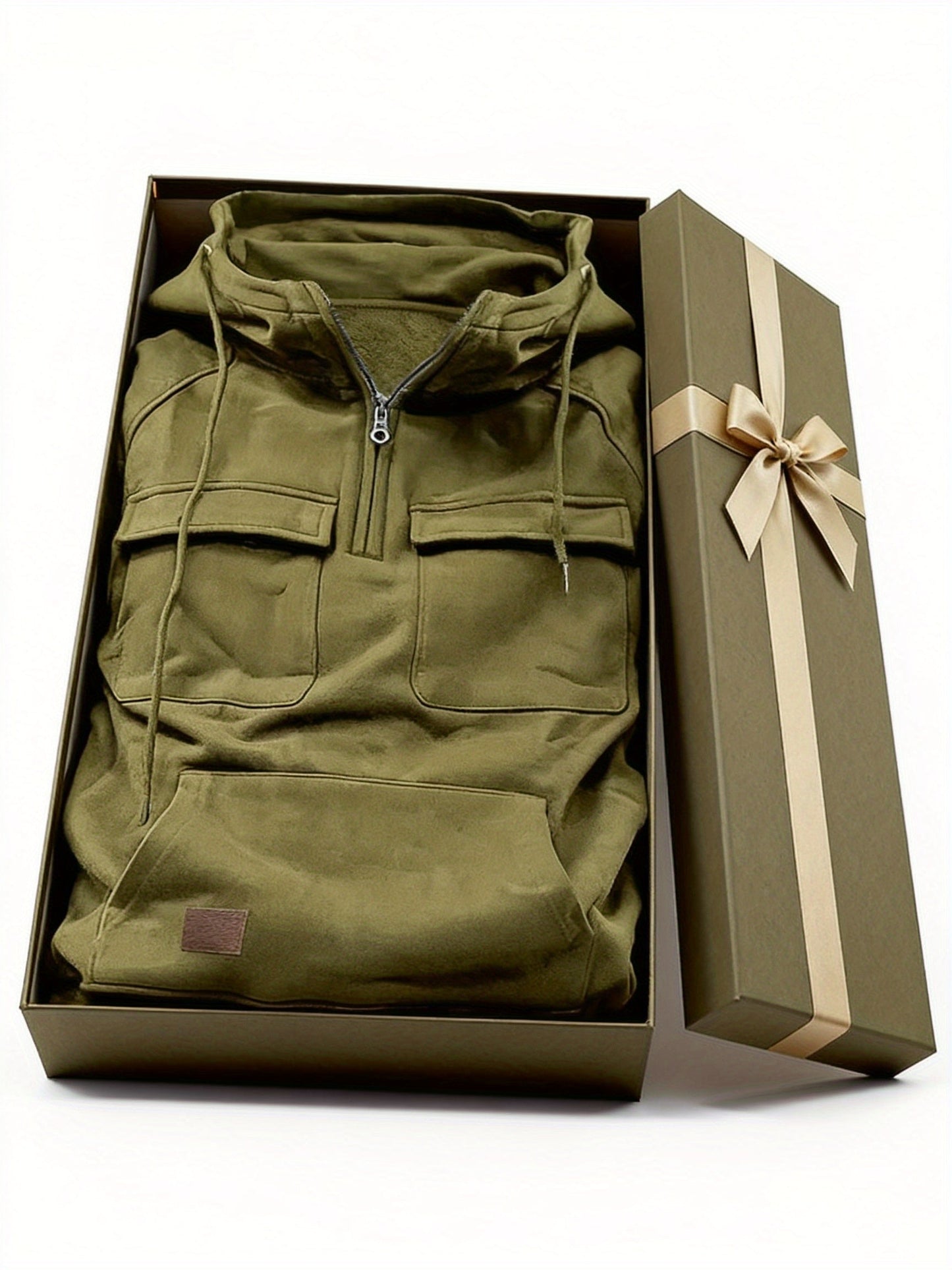 Men's Black Polyester Hoodie - product view 13