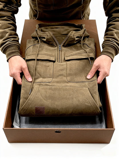 Men's Black Polyester Hoodie - product view 16