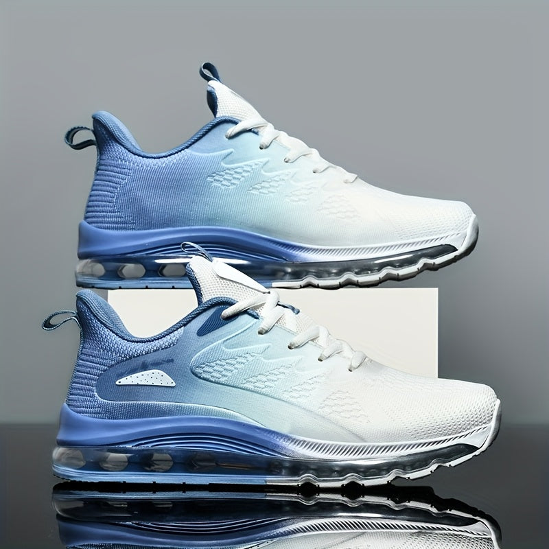Men's White Blue Mesh Shoes - product view 1