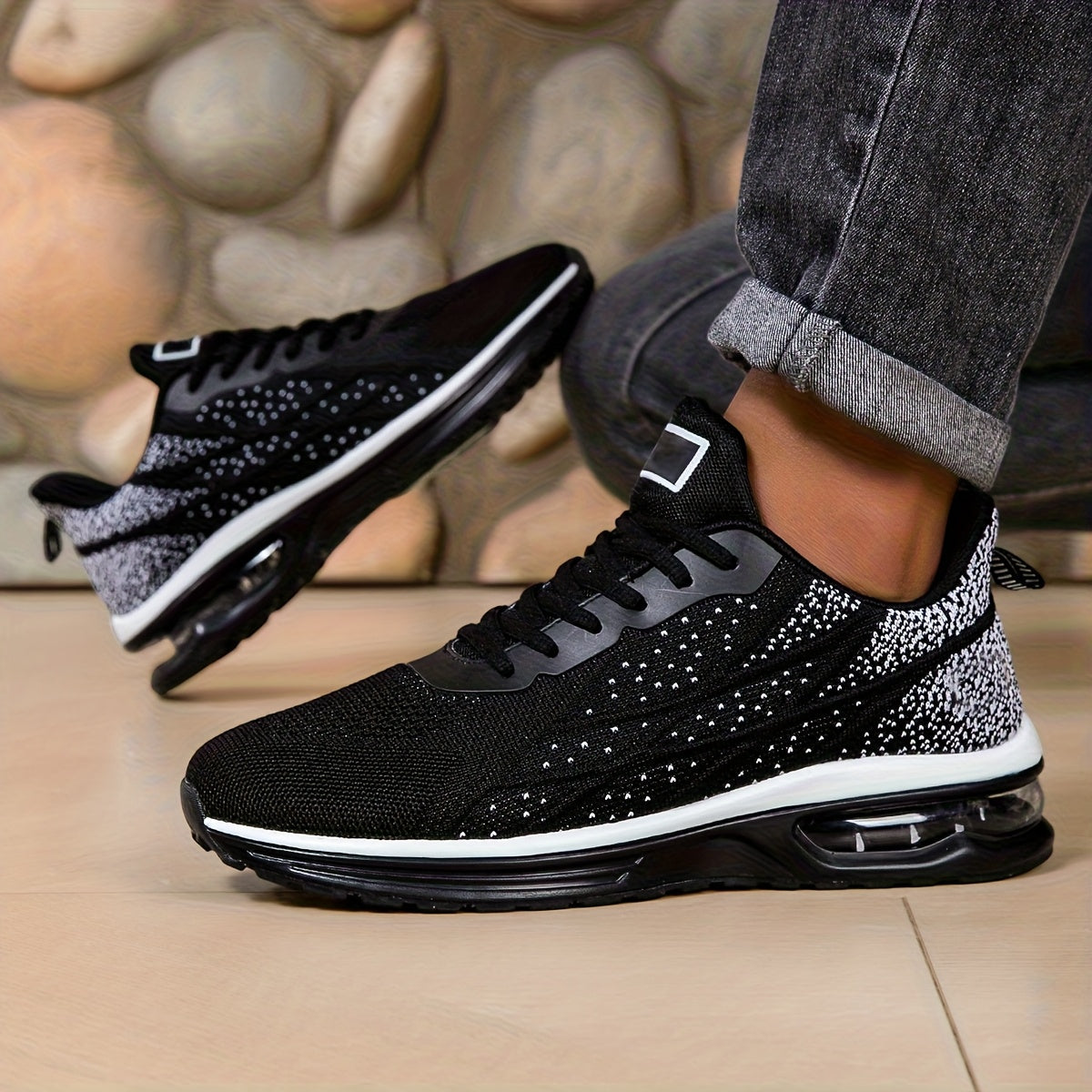 Men's Black Lace Shoes - product view 1