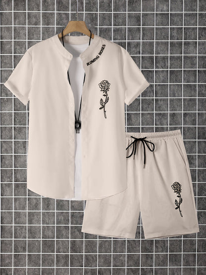 Men's Shirt and Shorts Set - Coordinated Summer Style