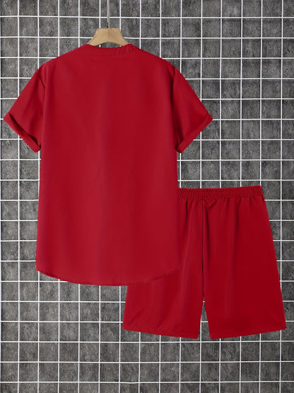 Men's Shirt and Shorts Set - Coordinated Summer Style
