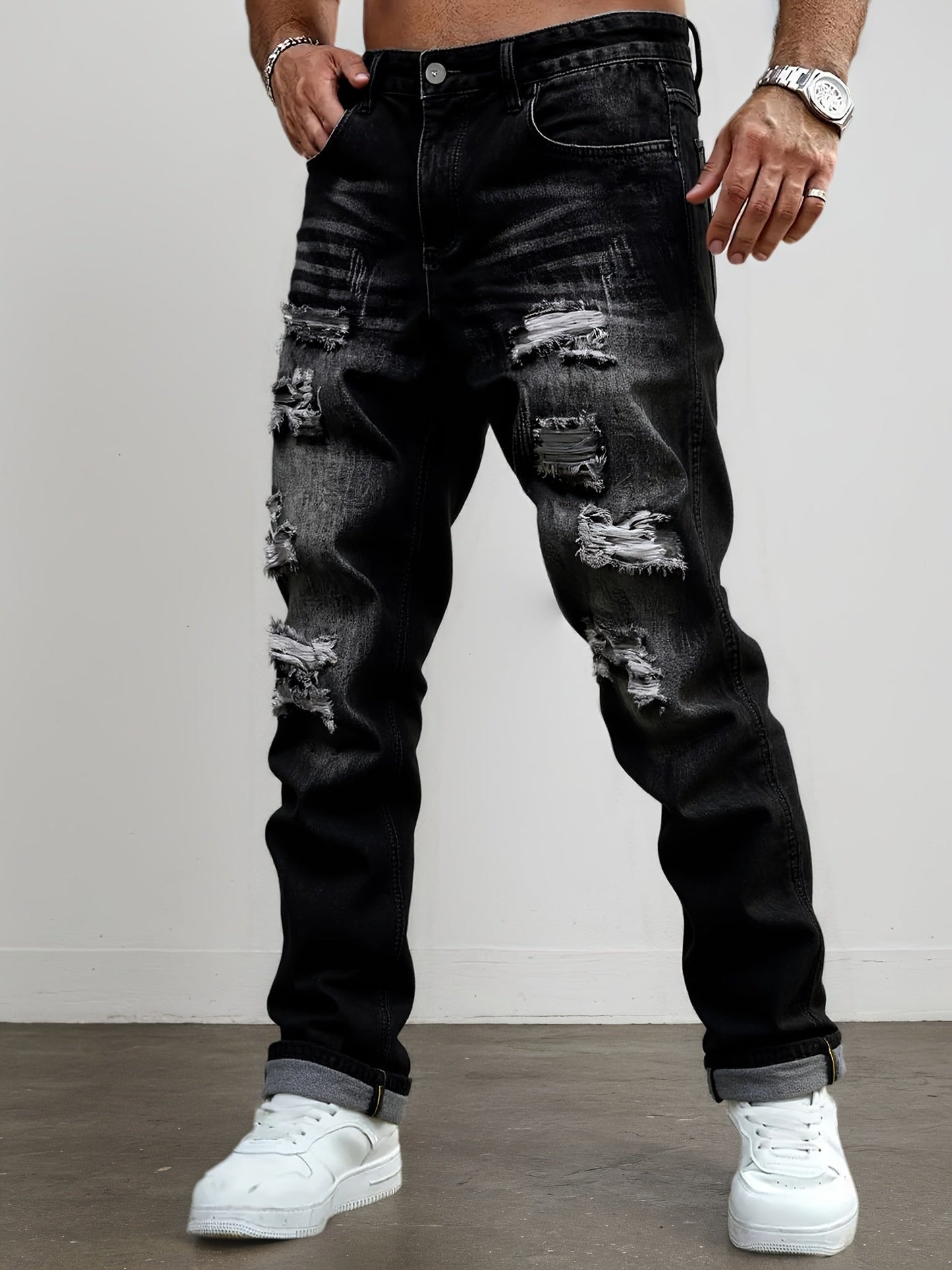 Men's Dark Gray Jeans - product view 4