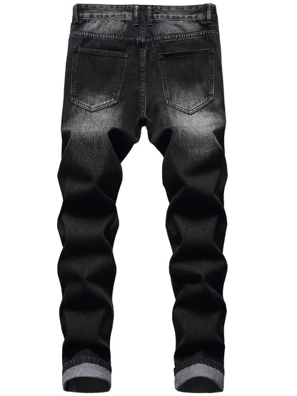 Men's Skinny Jeans - Classic Wash Distressed