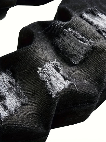 Men's Skinny Jeans - Classic Wash Distressed