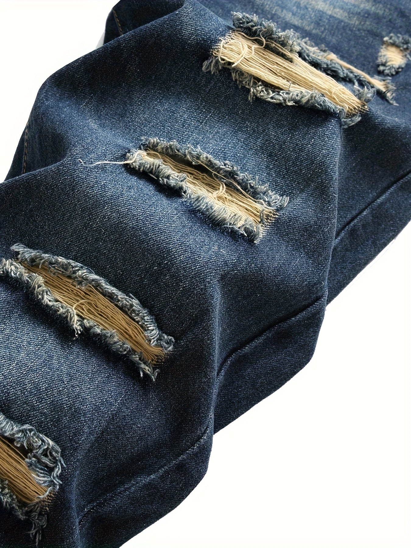Men's Skinny Jeans - Classic Wash Distressed Streetwear