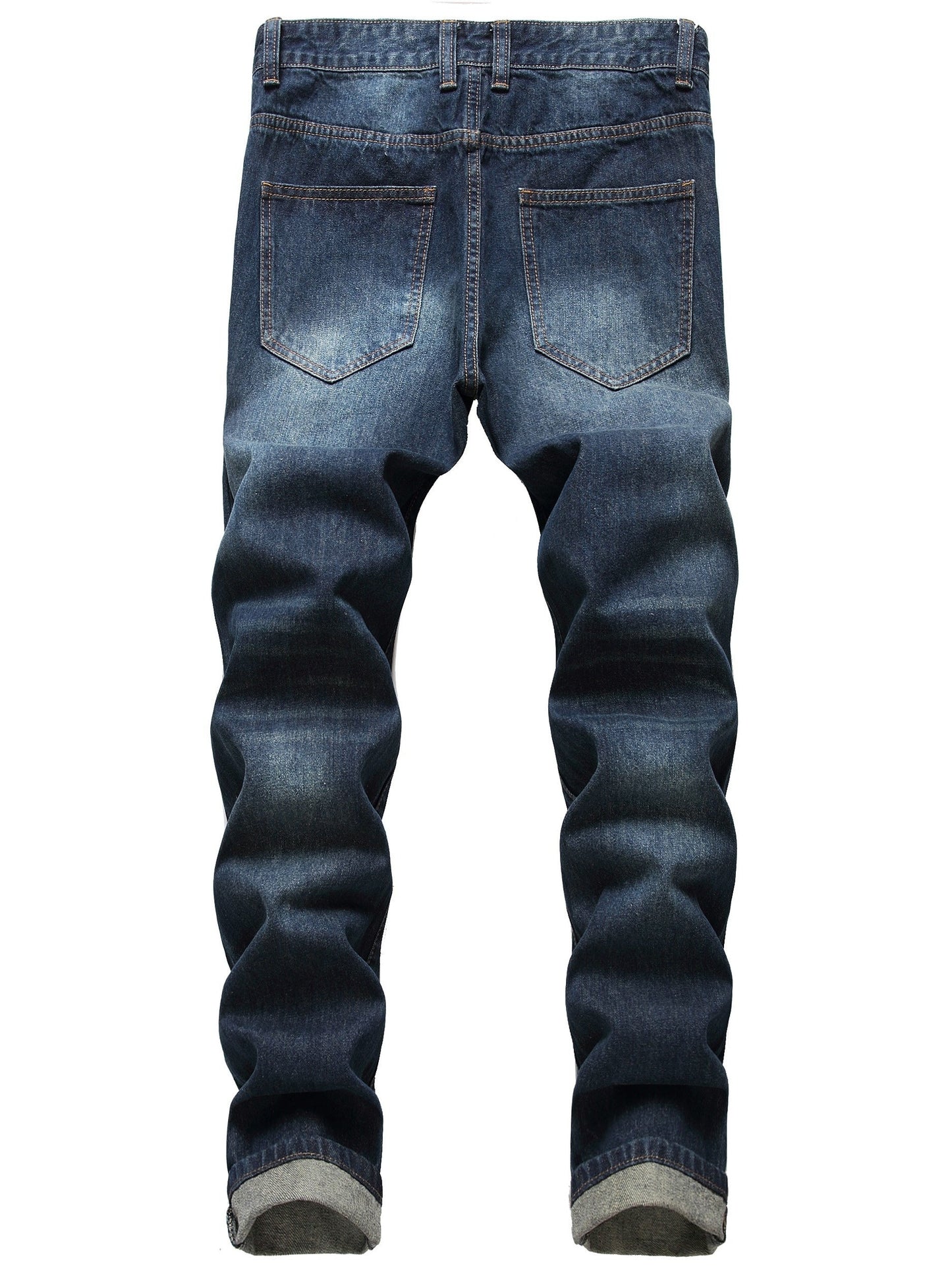 Men's Skinny Jeans - Classic Wash Distressed Streetwear