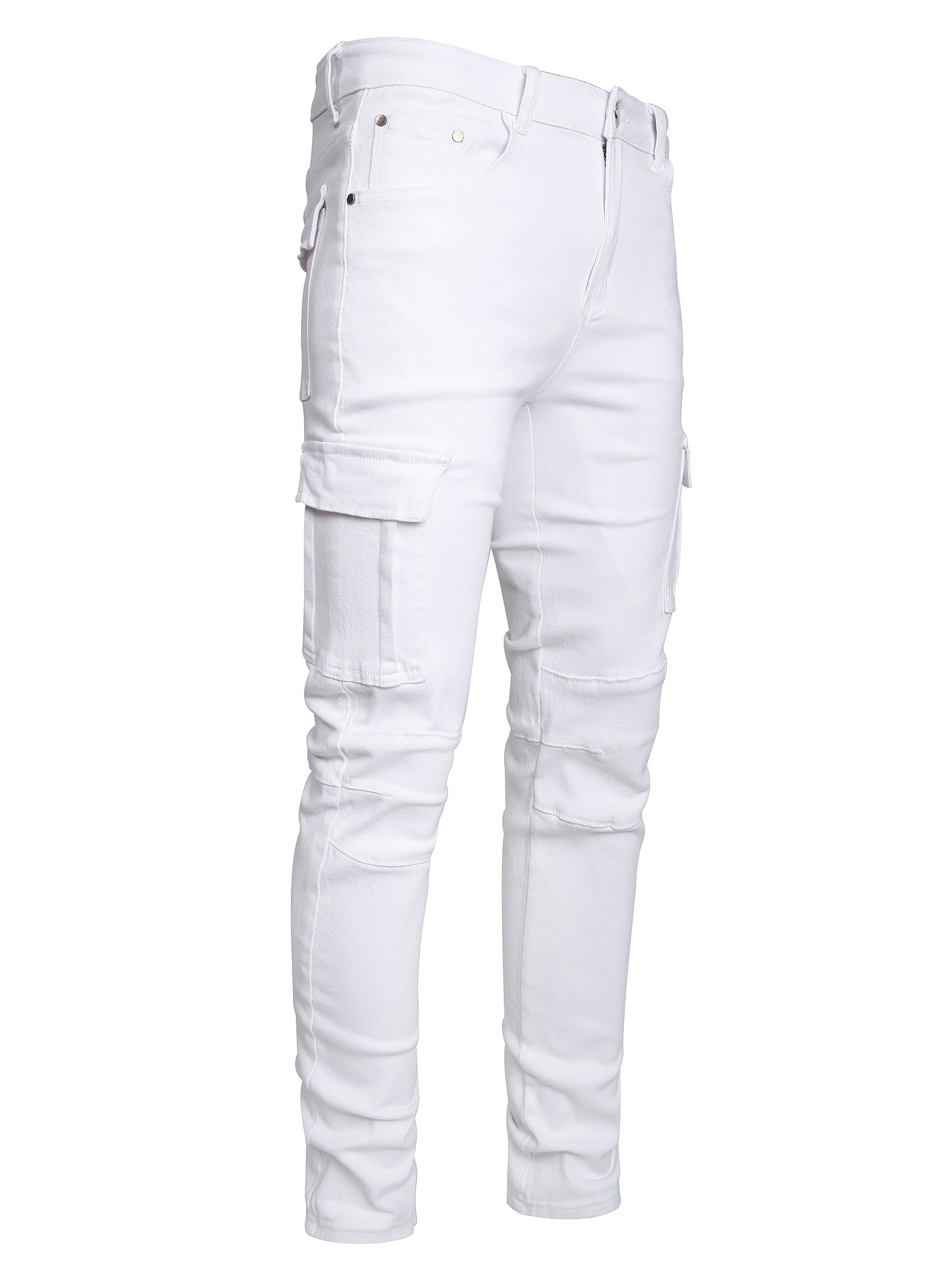 Men's White Slim-Fit Jeans - product view 4