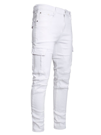 Men's White Slim-Fit Jeans - product view 4