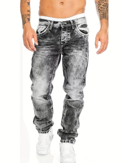 Men's Black Denim Slim-Fit Jeans - product view 21