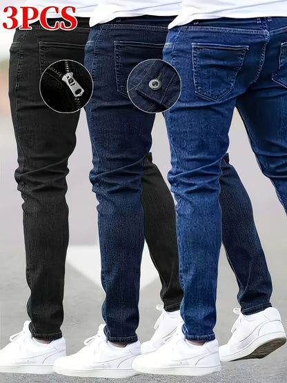 Men's Slim Fit Jeans - Classic Wash Clean Finish