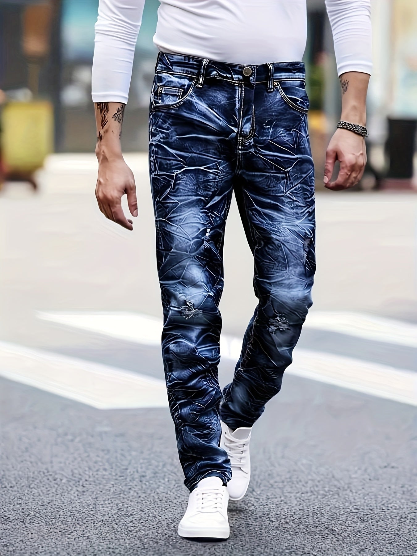 Men's Slim Fit Jeans - Classic Wash Clean Finish Modern 239973