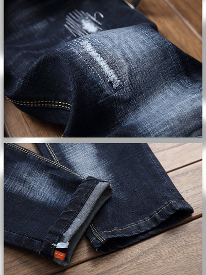 Men's Slim Fit Jeans - Classic Wash Clean Finish Travel