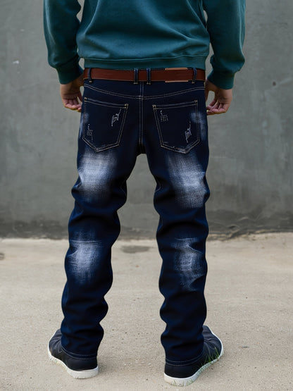 Men's Slim Fit Jeans - Classic Wash Clean Finish Travel