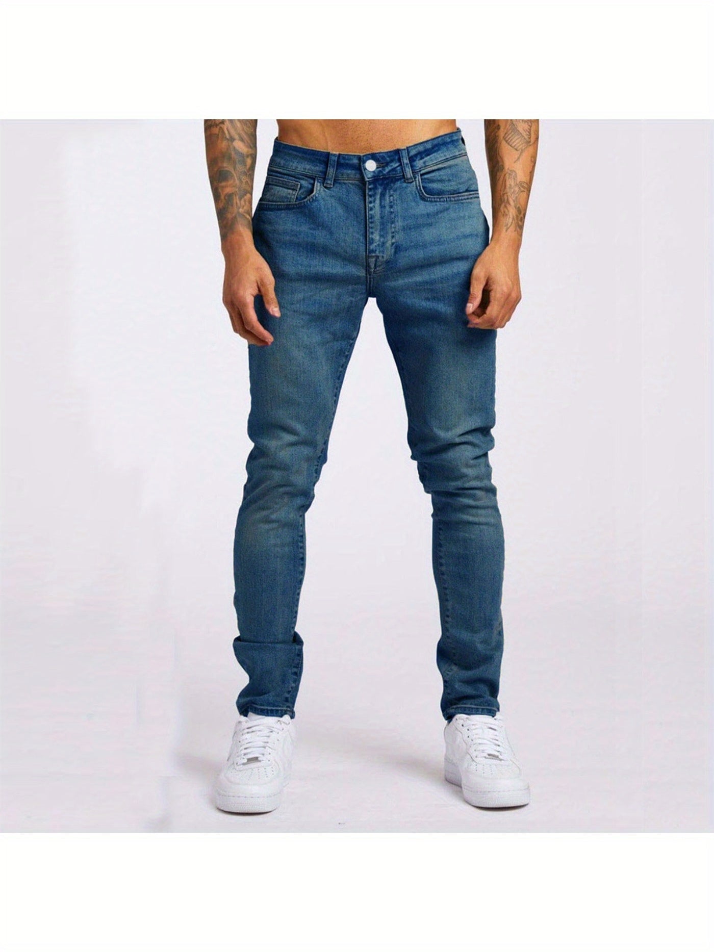 Men's Grey Slim-Fit Jeans - product view 14