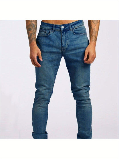 Men's Slim Fit Jeans - Classic Wash Clean Finish Travel 374501