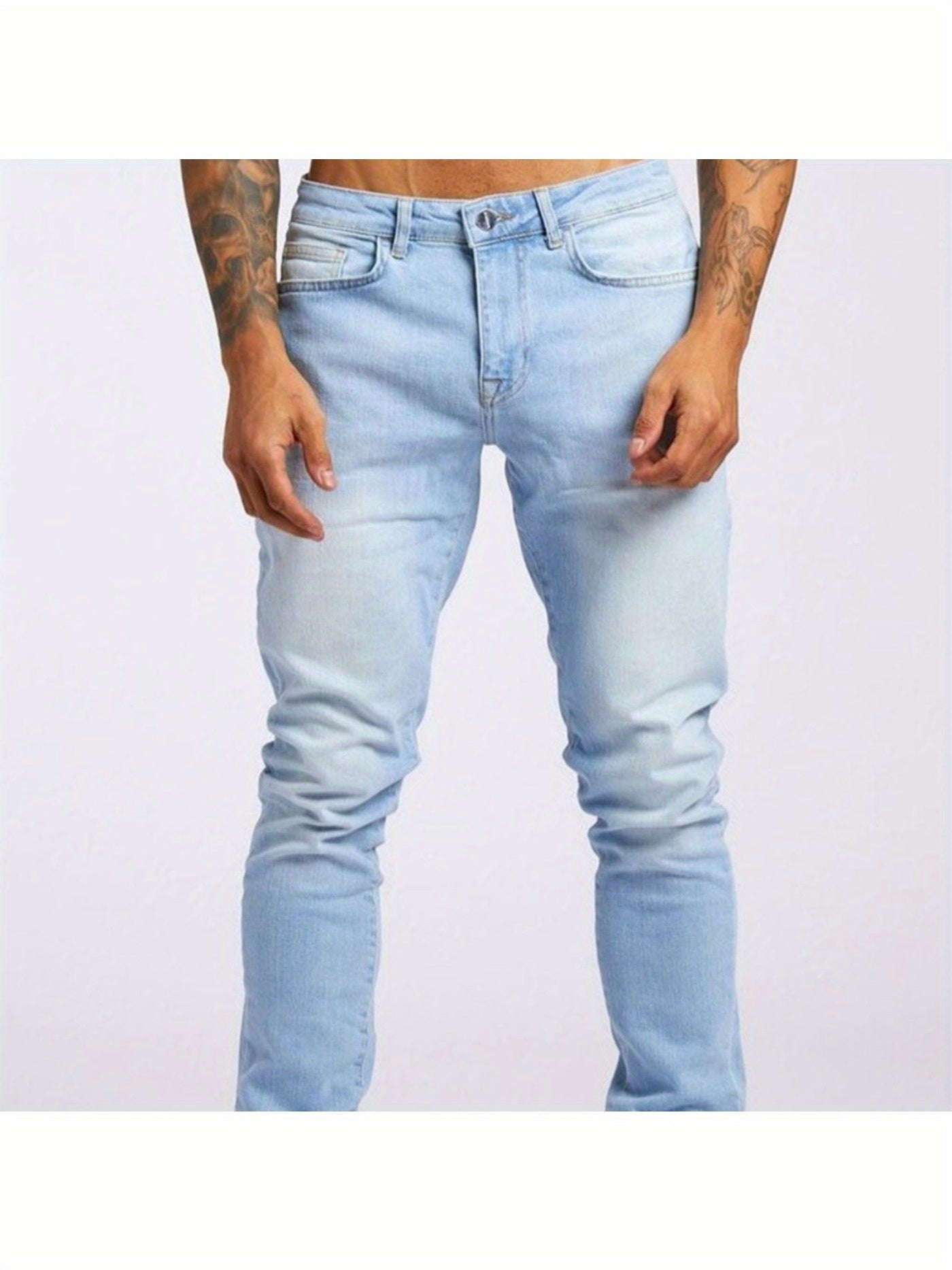 Men's Slim Fit Jeans - Classic Wash Clean Finish Travel 374501