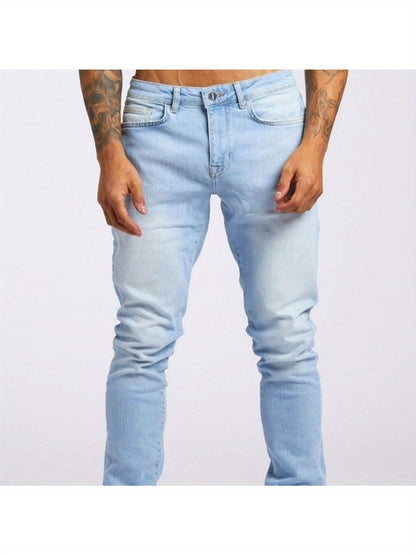 Men's Slim Fit Jeans - Classic Wash Clean Finish Travel 374501