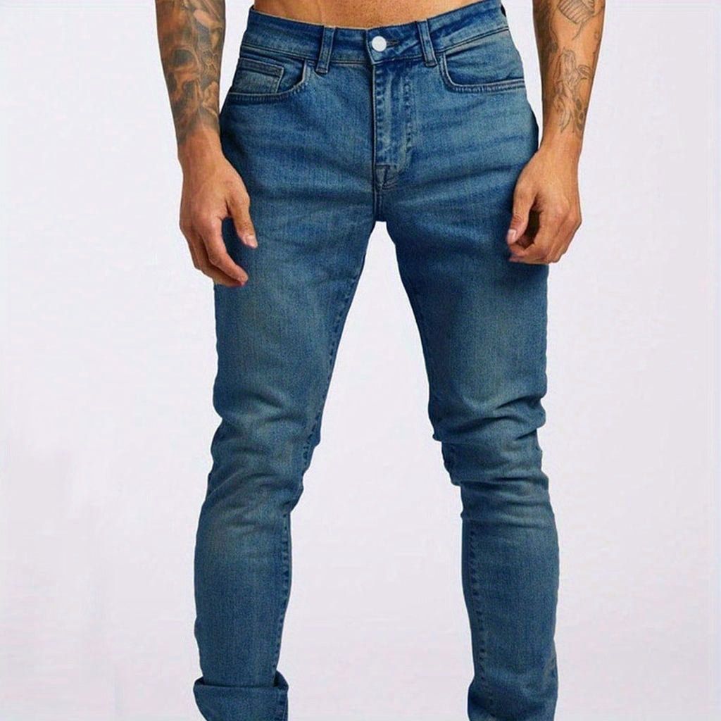 Men's Slim Fit Jeans - Classic Wash Clean Finish Travel 374501