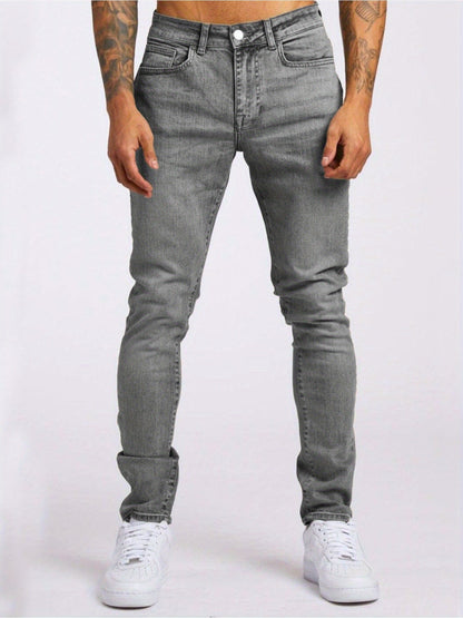 Men's Grey Slim-Fit Jeans - product view 6
