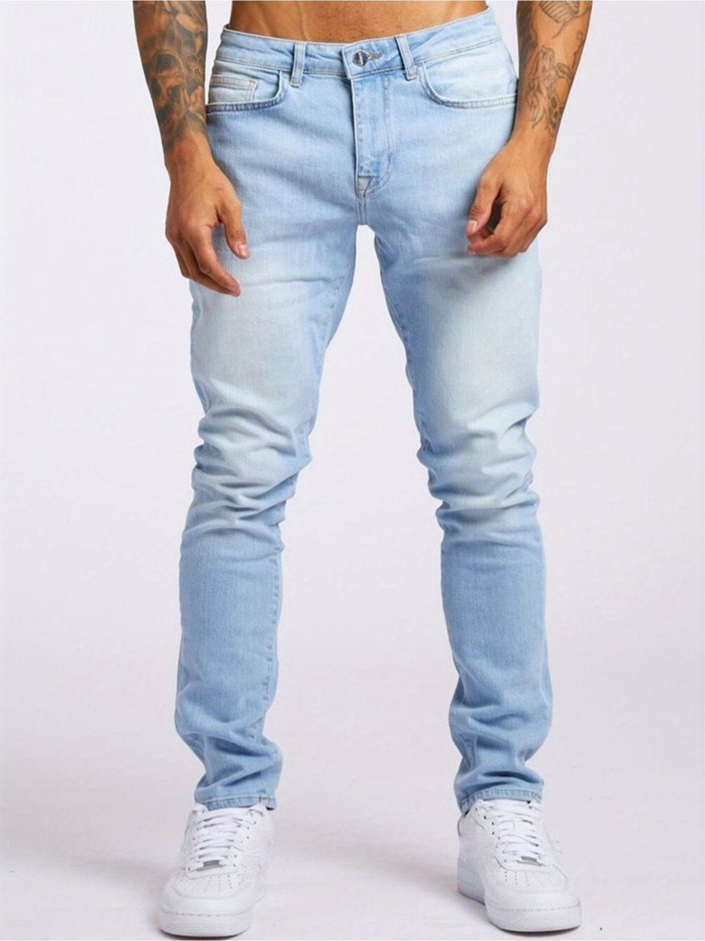 Men's Grey Slim-Fit Jeans - product view 12
