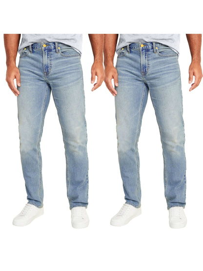 Men's Grey-Grey Cotton Slim-Fit Jeans - product view 48