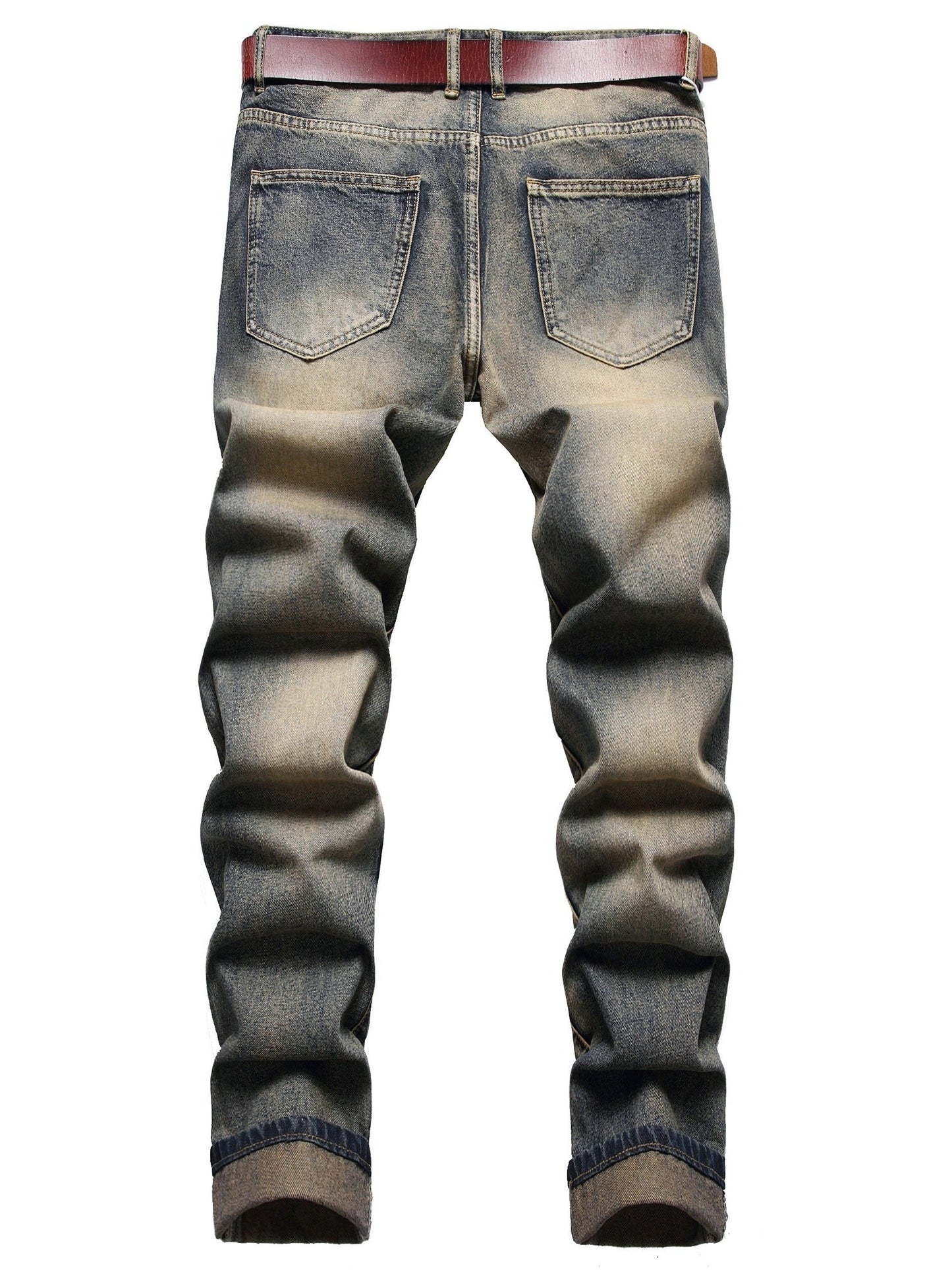 Men's Slim Fit Jeans - Classic Wash Distressed
