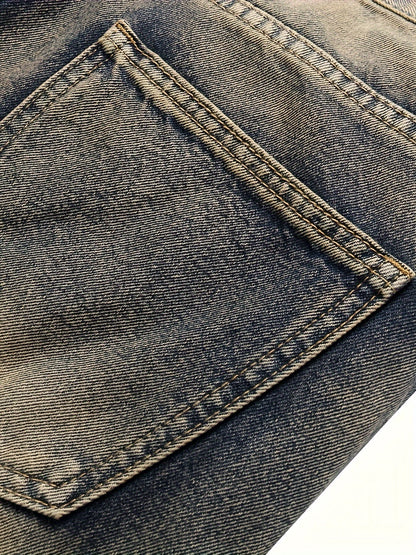 Men's Slim Fit Jeans - Classic Wash Distressed