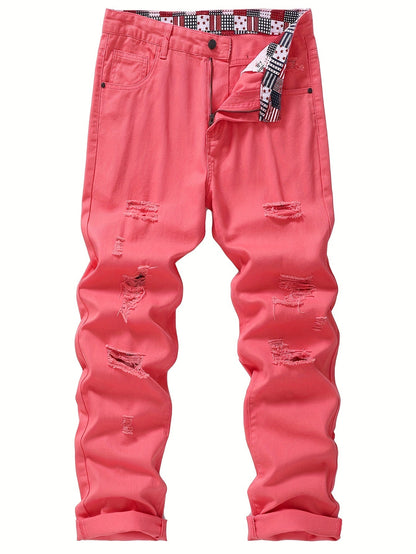 Men's White Denim Jeans - product view 46