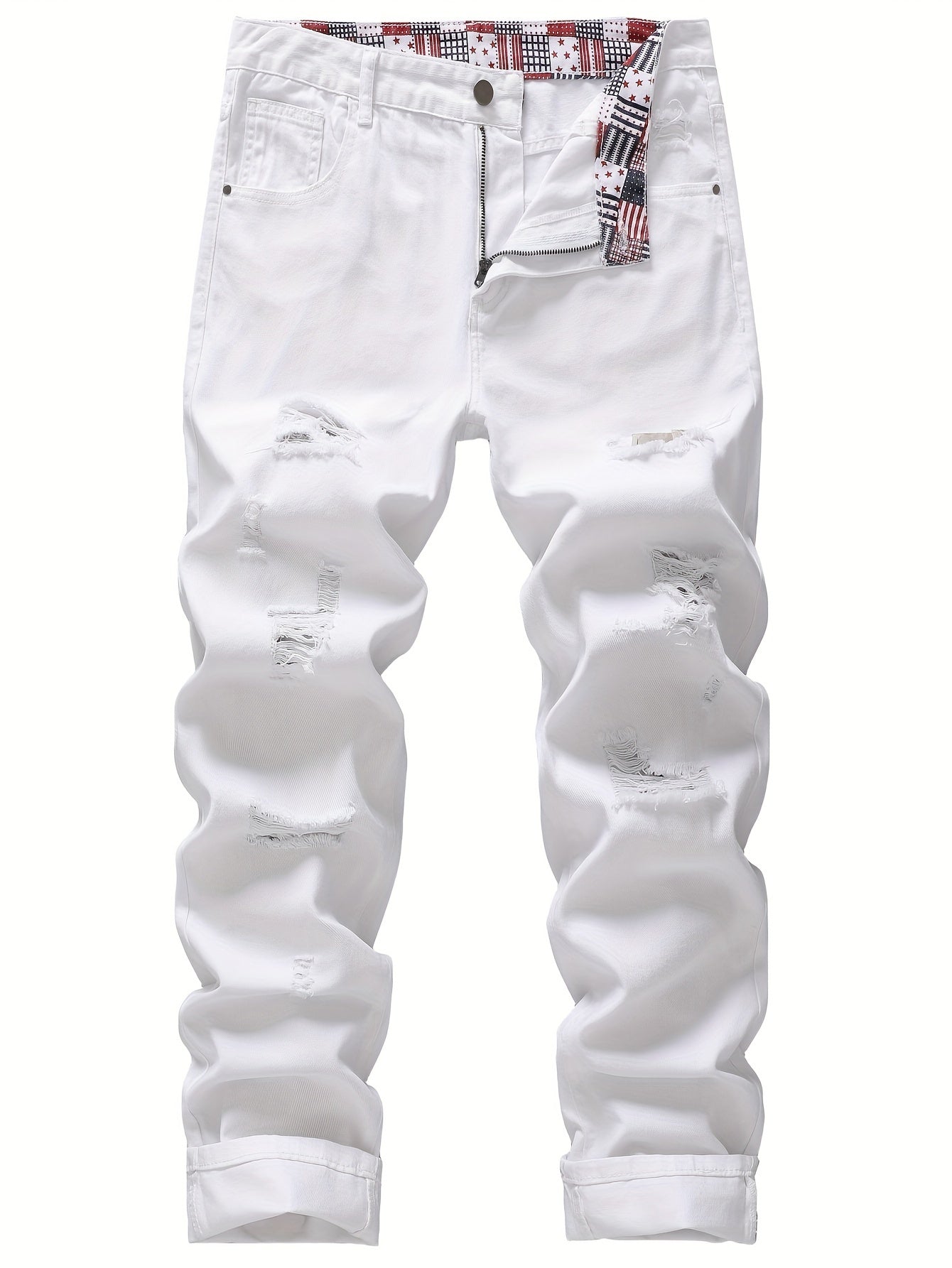 Men's White Denim Jeans - product view 6