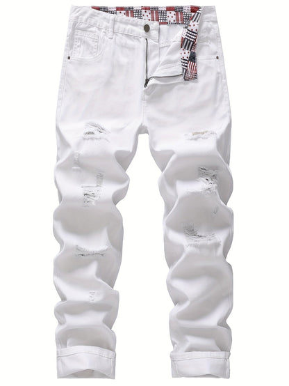 Men's White Denim Jeans - product view 6