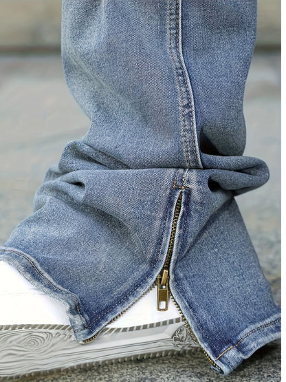 Men's Slim Fit Jeans - Classic Wash Distressed Modern
