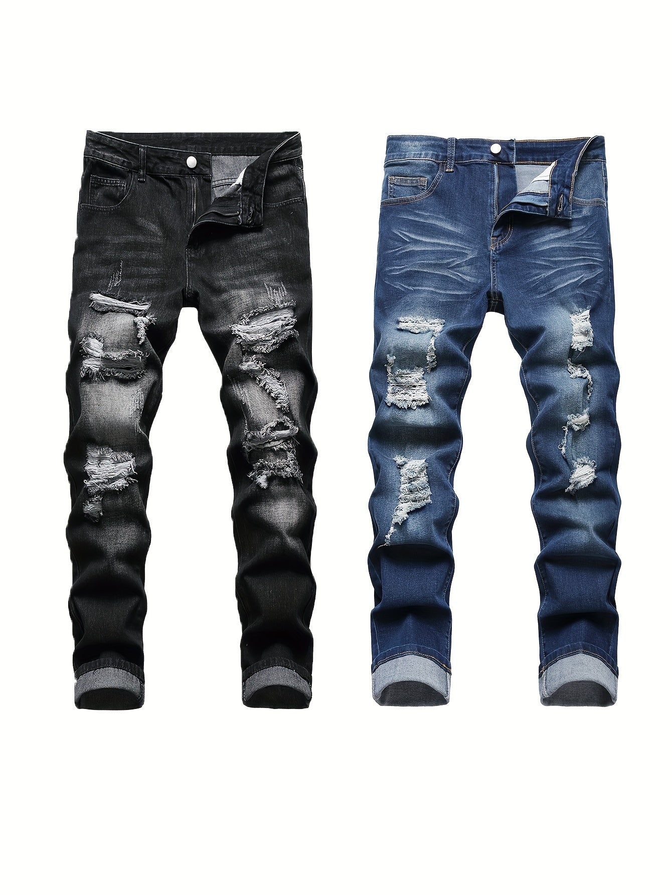 Men's Multicolor Denim Slim-Fit Jeans - product view 8
