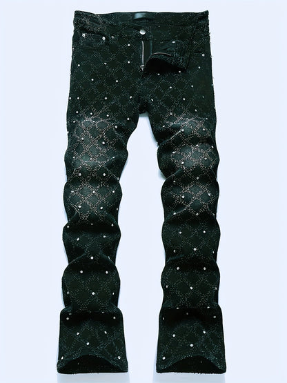 Men's Slim Fit Jeans - Classic Wash Embellished