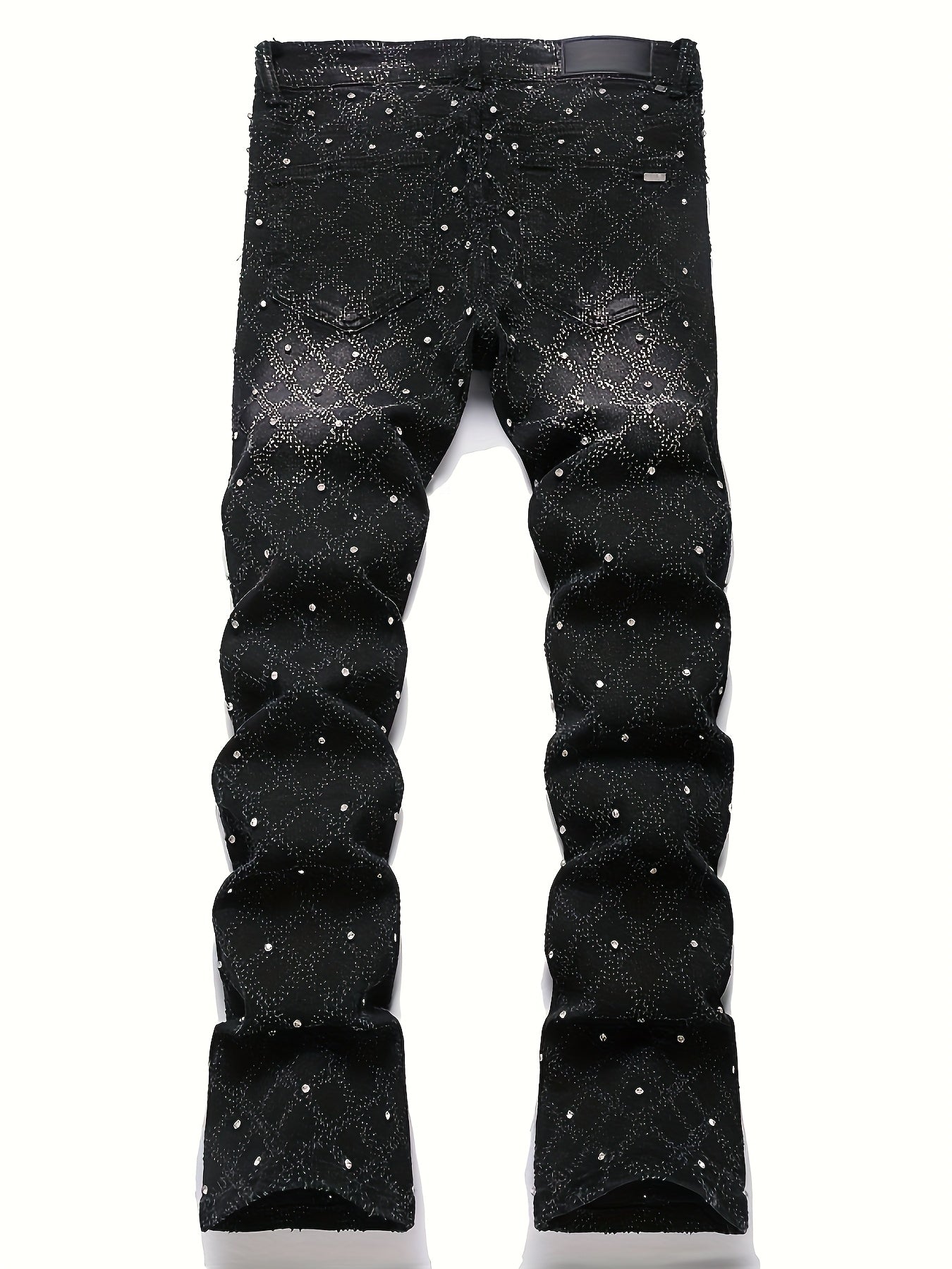 Men's Slim Fit Jeans - Classic Wash Embellished